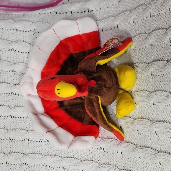 🕸🎃Vintage Ty Beanie Baby Original Gobbles The Turkey 1996 - Picture 1 of 14